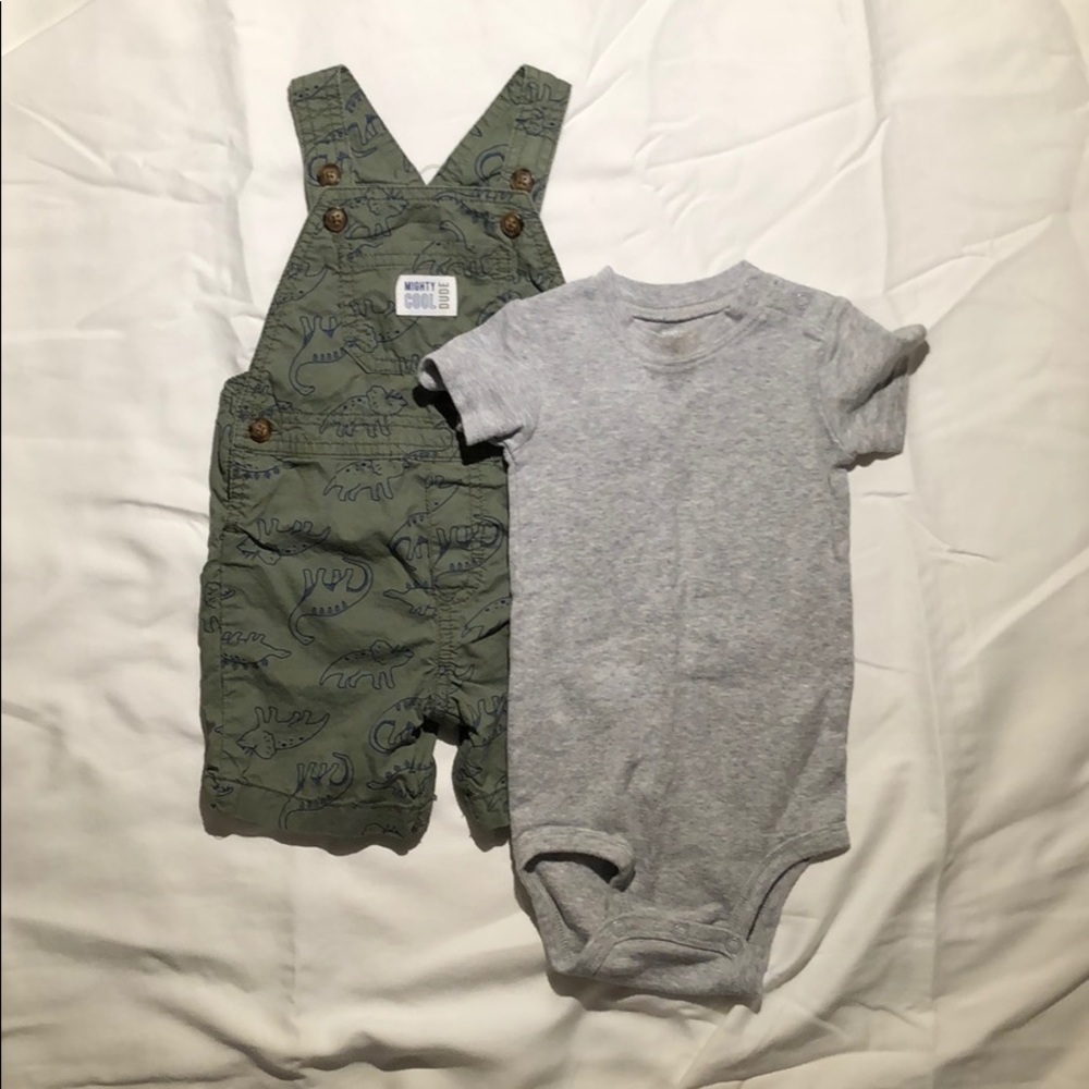Carters Onesie & Overalls Set Boy 12m